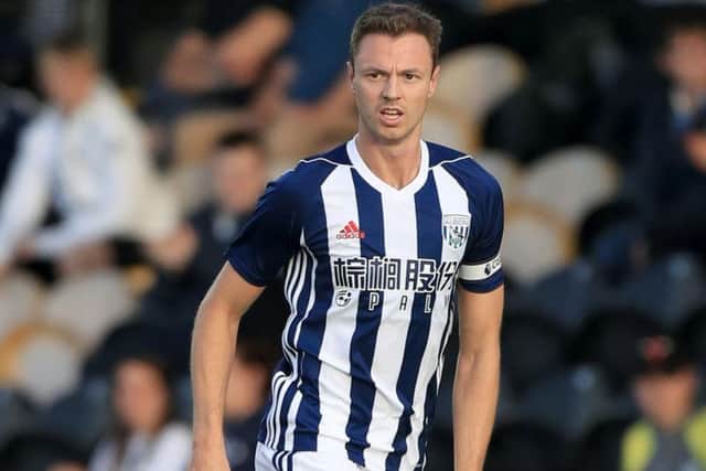 Evans in action for West Brom