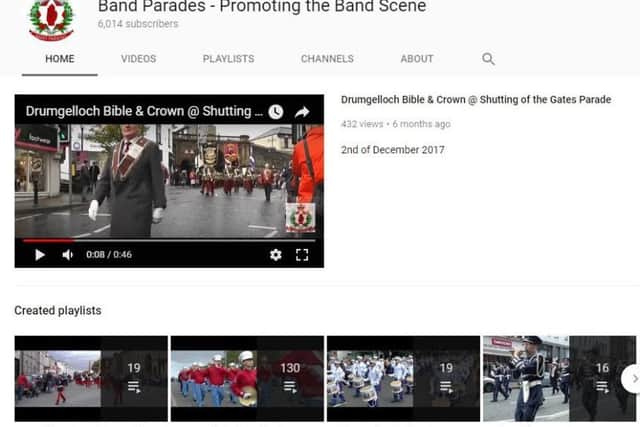 Screenshot of formerly-suspended bands page 'Band Parades - Promoting the Band Scene' at 11am on 11-06-18