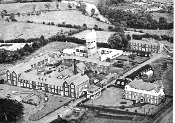 An aerial view of how Lagan Valley Hospital looked in bygone days.
