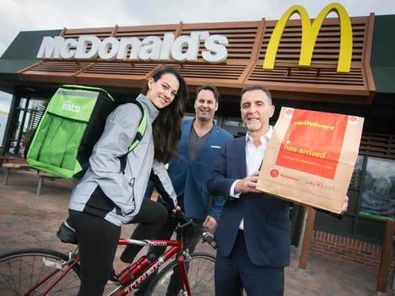The launch of McDonald's McDelivery