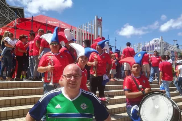 David McAlpin with Costa Rica fans