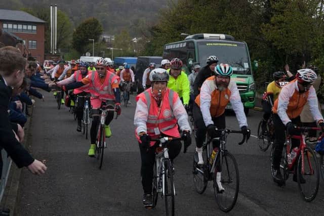 Monice Fee taking part in Cycle Against Suicide