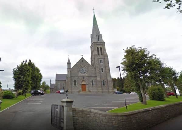 Holy Cross Church in Lisnaskea. Image from Google StreetView