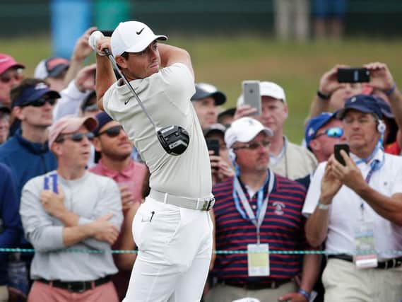 Rory McIlroy during the seocnd round of the US Open on Friday
