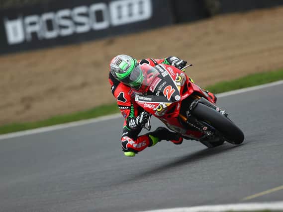 Glenn Irwin finished second in race one at Snetterton in the Bennetts British Superbike Championship.