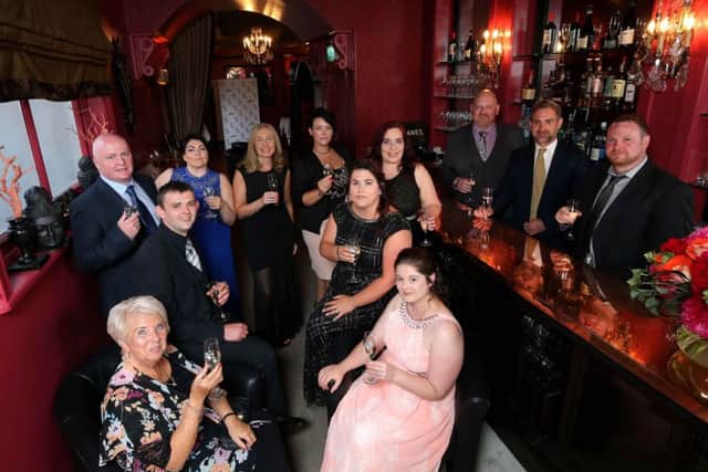 National Lottery winners and guests from Northern Ireland came together at one of Belfasts top restaurants to celebrate 5,000 millionaires across the UK since the very first draw in November 1994. Pic by Kelvin Boyes, PressEye