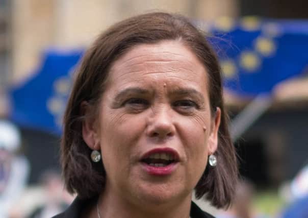 Sinn Fein's Mary Lou McDonald outside the Palace of Westminster while in London where she is due to meet Prime Minister Theresa May for talks. PRESS ASSOCIATION Photo. Picture date: Wednesday June 20, 2018. Photo credit should read: Stefan Rousseau/PA Wire