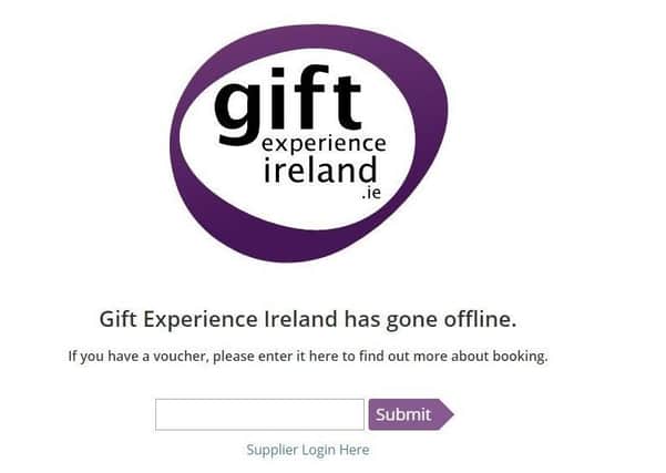 Gift Experience Ireland went out of business last month.