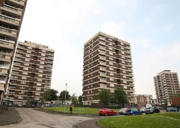 Tower blocks in the New Lodge area of Belfast. 
Picture by PressEye