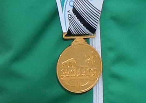 A medal from the Commonwealth Youth Games, held in Samoa in 2015