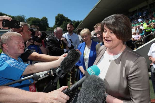 Arlene Foster was the first DUP leader to attend an Ulster GAA final