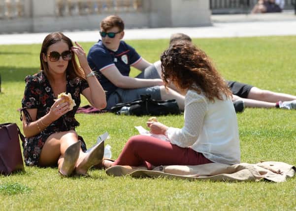 Pacemaker Press 25/6/2018 
Enjoying the hot weather at Belfast City Hall.
Pic Colm Lenaghan/Pacemaker