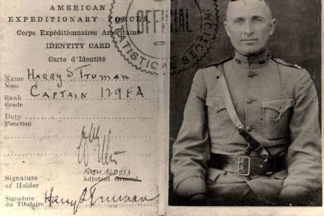 Harry S Trumans wartime US army ID card