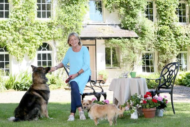 Jenny Bristow with her dogs Major and Scamp  at her Cullybackey home
