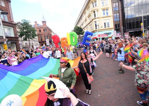 Belfast's gay pride carnival parade, 05-08-2017
