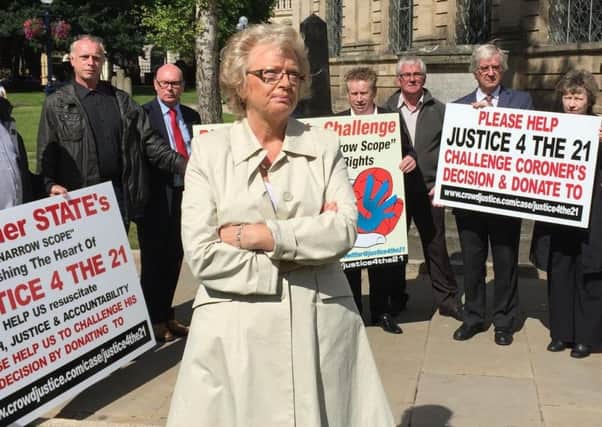 Julie Hambleton and other Birmingham pub bombing campaigners pictured at the launch of a recent fundraising drive