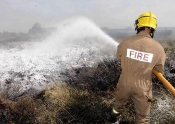 A firefighter tackling a gorse fire. (Archive pic)