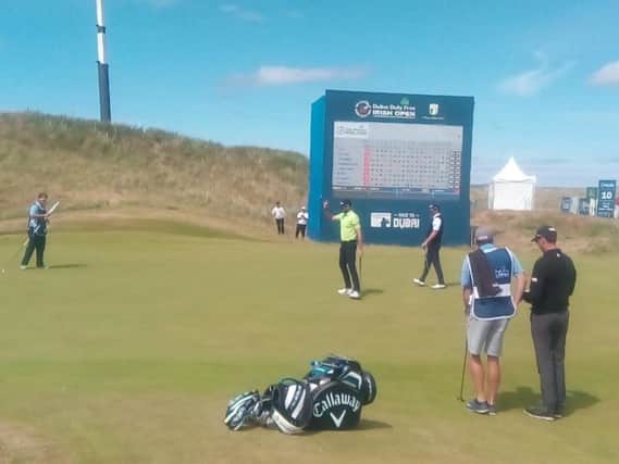 Ruaidhri McGee finishes his first round at the Irish Open