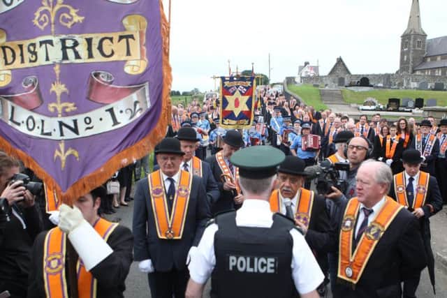 The scene at Drumcree in July 2017 as Orange Order brethren were prevented from walking down the Garvaghy Road on their return to Carleton Street Orange Hall, Portadown.
Photo: Matt Bohill/Pacemaker Press
