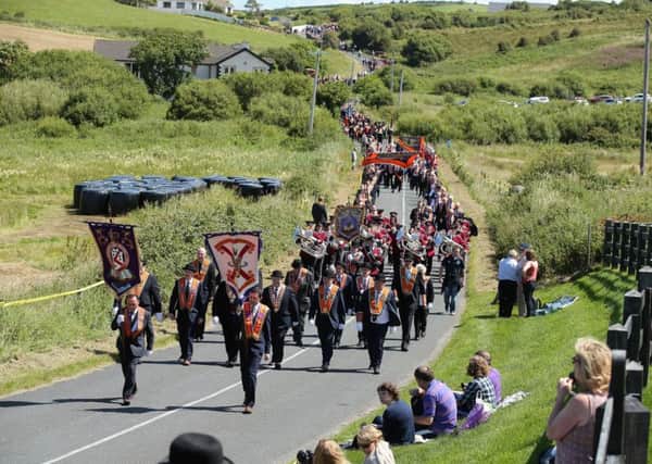Orange Order brethren taking part in last year's parade in Rossnowlagh.
Â 
Photo by Kelvin Boyes / Press Eye.