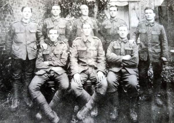 James Hayes is among men from the Factory area of Larne in this pic from the time of the Great War.