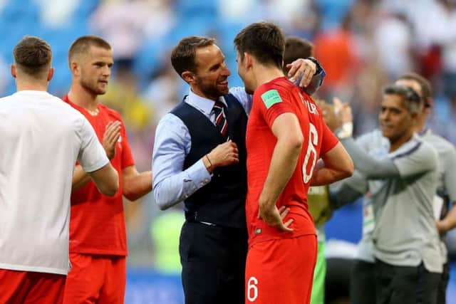 Gareth Southgate with Harry Maguire