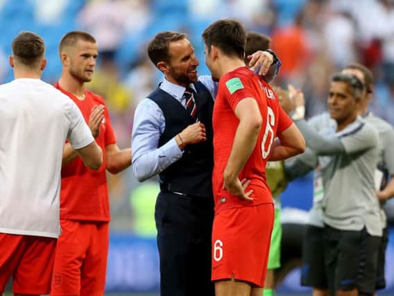 Gareth Southgate with Harry Maguire