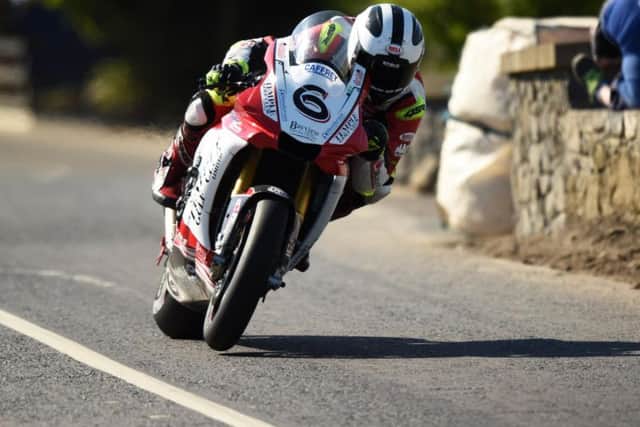 William Dunlop on the Temple Golf Club Yamaha R1 during practice at Skerries on Saturday.