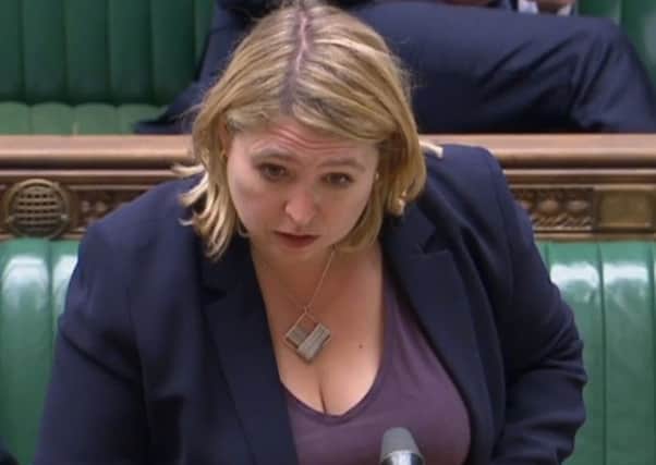 Karen Bradley addressing MPs in the Commons on Monday night as they debated the Stormont budget