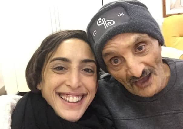 Rajaa Berezag with her father Zaoui, who suffered severe brain damage in the Libya-IRA bomb attack in 1996