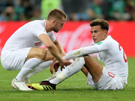 England players dejected