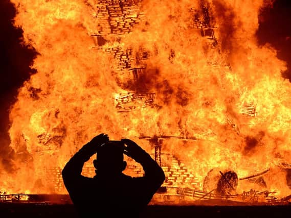 One of the many eleventh night bonfires across Northern Ireland. Photo: Arthur Allison/PACEMAKER