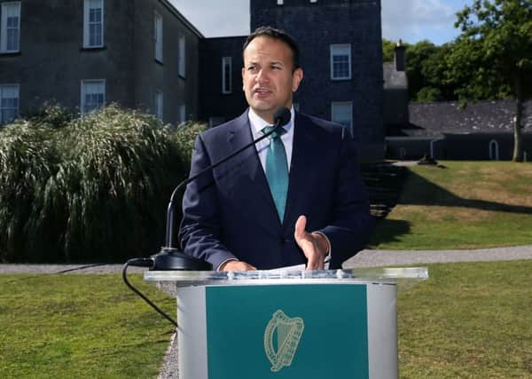 Leo Varadkar speaks to the media after his cabinet's 'away day' at Derrynane House, Co Kerry