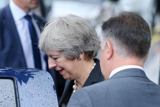 Prime Minister Theresa May is visiting Belfast today