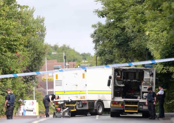 Army Technical Officers and PSNI officers pictured on the Whitewell Road in Newtownabbey where a security alert is  underway. 
 
Picture by Jonathan Porter/PressEye