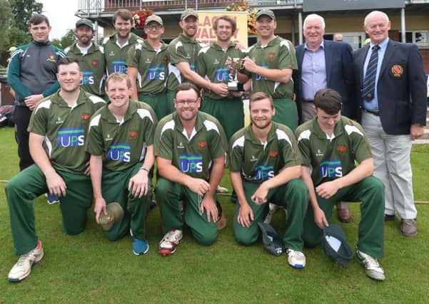 Downpatrick celebrate after their T20 Cup Final success