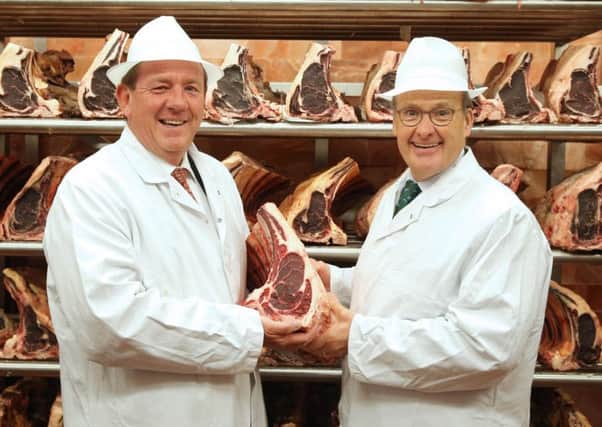 Howard Hastings pictured, right, with Peter Hannan of Hannan Meats
