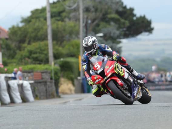 Ivan Lintin in action at the Southern 100 on the Isle of Man.
