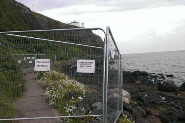 A section of the coastal walkway previously closed for safety reasons. INCT 32-790-CON