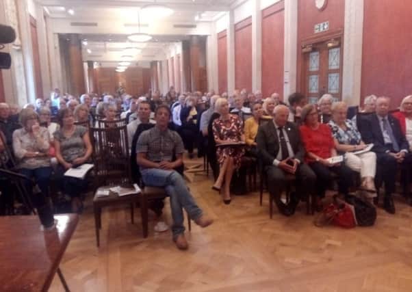 All seats were taken at the charged legacy meeting at the long gallery in Stormont, on July 30 2018