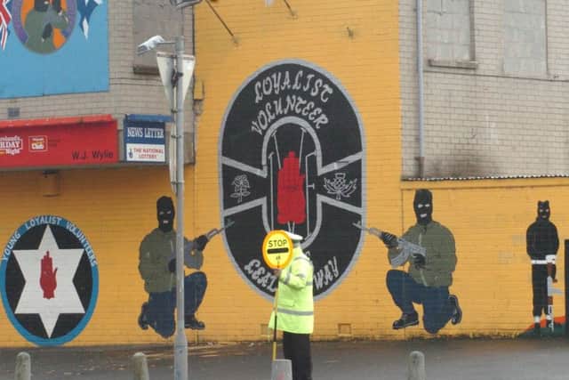 An LVF mural in the Mourneview estate, Lurgan, in 2005
