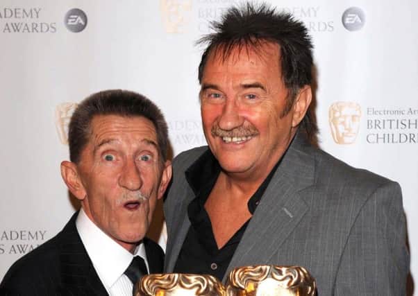 The Chuckle Brothers, Barry (left) and Paul Elliott with the Special Award at the EA BAFTA Kids Awards at the Hilton Hotel in London, the veteran entertainer Barry Chuckle has died at the age of 73, his manager said.