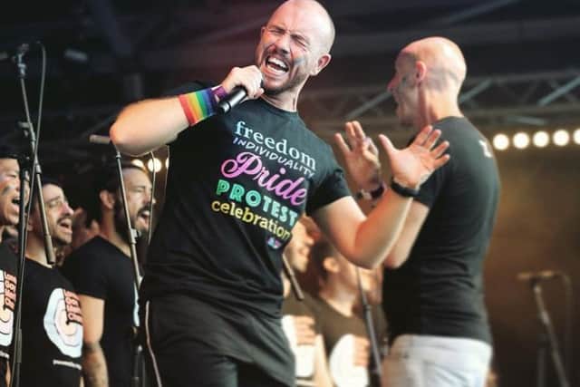 Conleth performs at London Pride in front of 17,000 people.