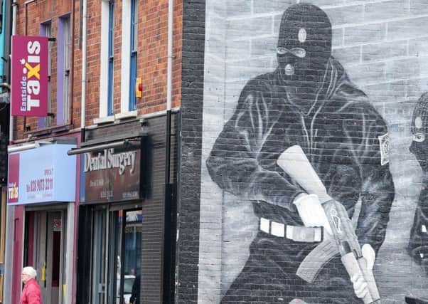 General view of a loyalist mural on the Lower Newtownards Road in east Belfast. 




Picture by Jonathan Porter/PressEye