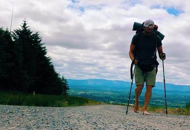 Stephen Bell on his barefoot walk around Ireland