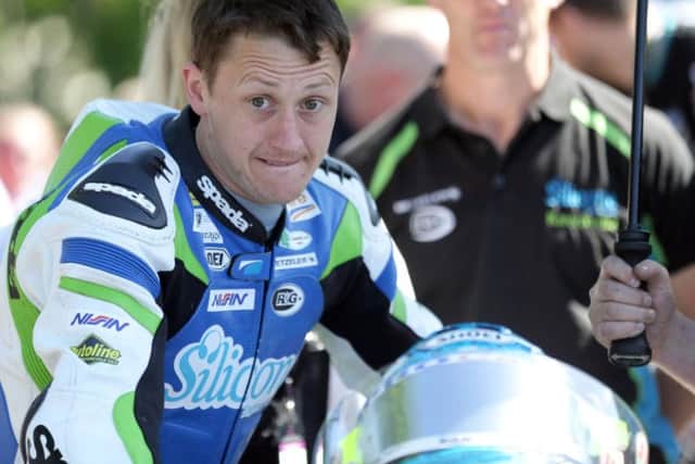 Dean Harrison topped the times in the first Supersport qualifying session for the MCE Ulster Grand Prix.