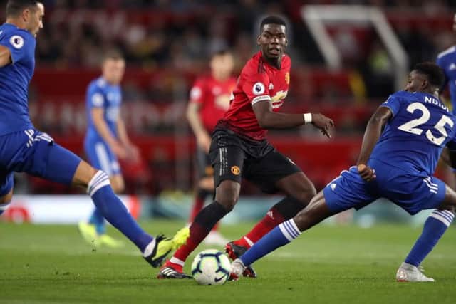 Manchester United midfielder Paul Pogba scored the opener from the penalty spot in his side's 2-1 win over Leicester City. Photo: PA