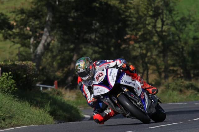 Lincolnshire rider Peter Hickman on the Smiths Racing BMW at Dundrod.