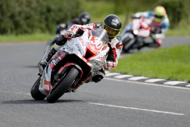 Fabrice Miguet in action at the Ulster Grand Prix.