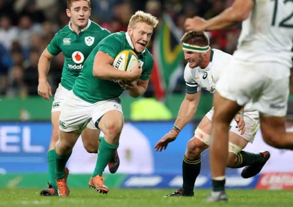 Stuart Olding on duty for Ireland in 2016. Pic by INPHO.